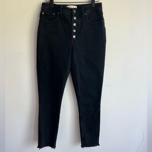 Abercrombie & Fitch Black The skinny High Rise Button fly Jeans stea…